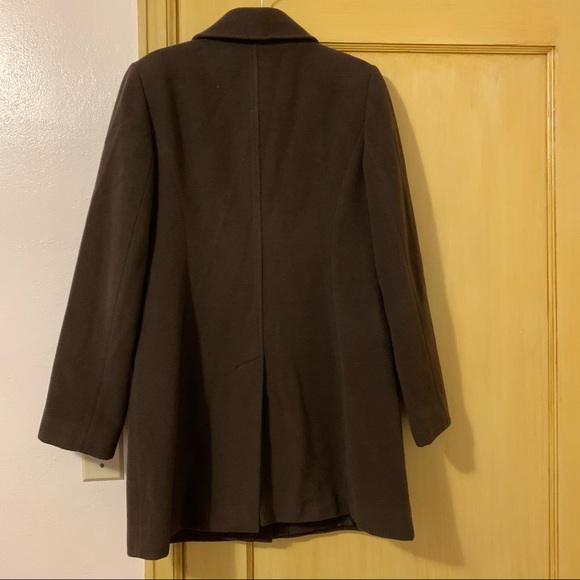 Loft Coat Zip-front wool blend brown overcoat size 0 - Picture 2 of 7